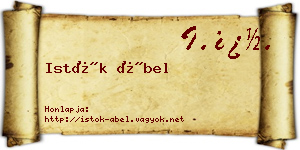 Istók Ábel névjegykártya