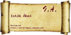 Istók Ábel névjegykártya